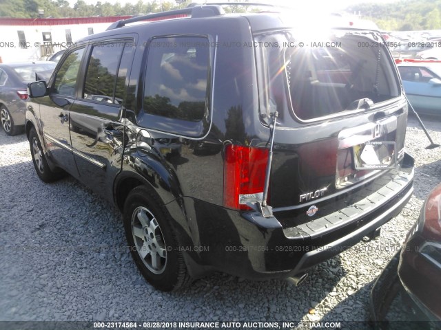 5FNYF4H97AB013441 - 2010 HONDA PILOT TOURING BLACK photo 3