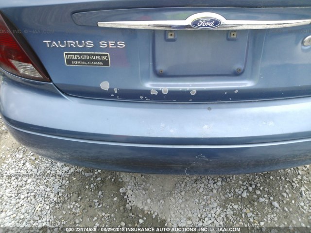 1FAHP55SX2A239998 - 2002 FORD TAURUS BLUE photo 6