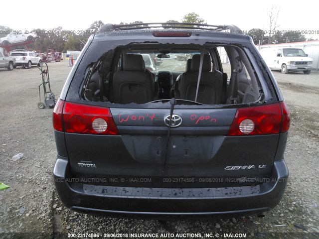 5TDZK23CX8S109433 - 2008 TOYOTA SIENNA CE/LE GRAY photo 6