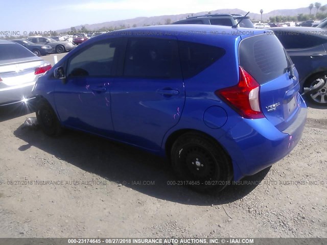 3N1CE2CP8EL436398 - 2014 NISSAN VERSA NOTE S/S PLUS/SV/SL BLUE photo 3
