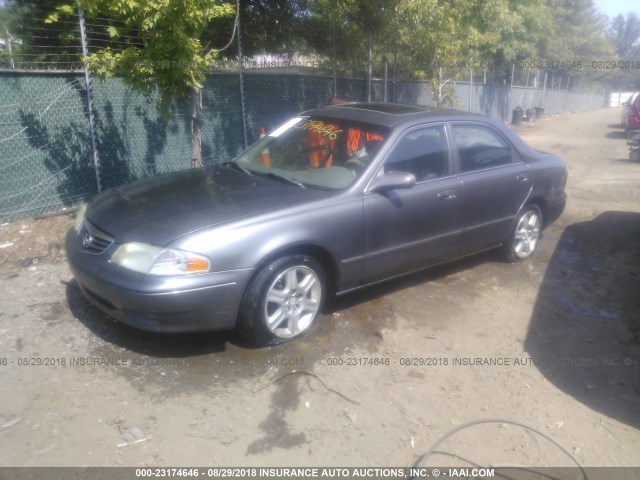 1YVGF22DX25262505 - 2002 MAZDA 626 ES/LX GRAY photo 2