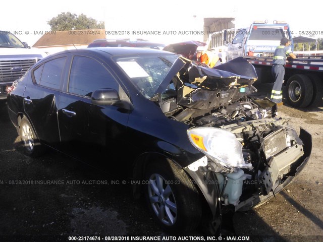 3N1CN7AP5CL891027 - 2012 NISSAN VERSA S/SV/SL BLACK photo 1