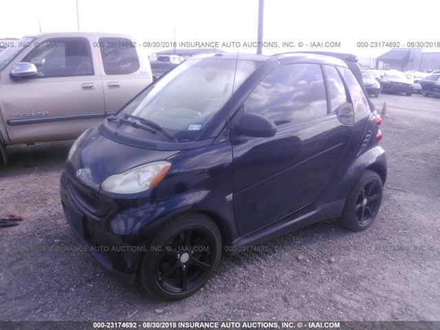 WMEEK31X59K250849 - 2009 SMART FORTWO PASSION BLACK photo 2