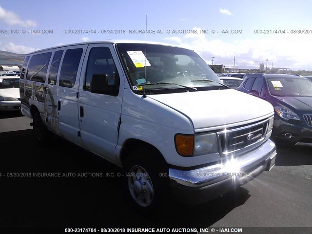 1FBSS31L24HB29026 - 2004 FORD ECONOLINE E350 SUPER DUTY WAGON WHITE photo 1