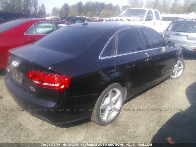 WAUKFAFL3BN047301 - 2011 AUDI A4 PRESTIGE BLACK photo 4