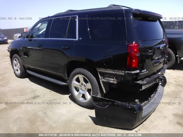 1GNSKBKC1FR729013 - 2015 CHEVROLET TAHOE K1500 LT BLACK photo 3