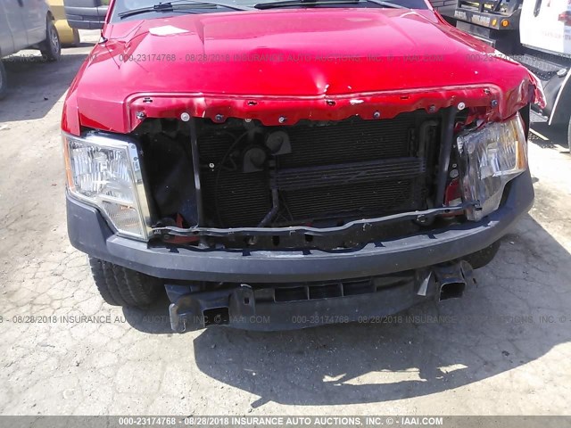 1FTMF1CM3DKE46416 - 2013 FORD F150 RED photo 6