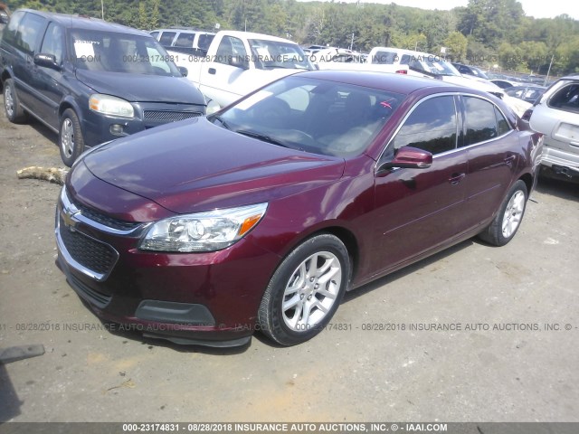 1G11C5SA9GF114691 - 2016 CHEVROLET MALIBU LIMITED LT MAROON photo 2