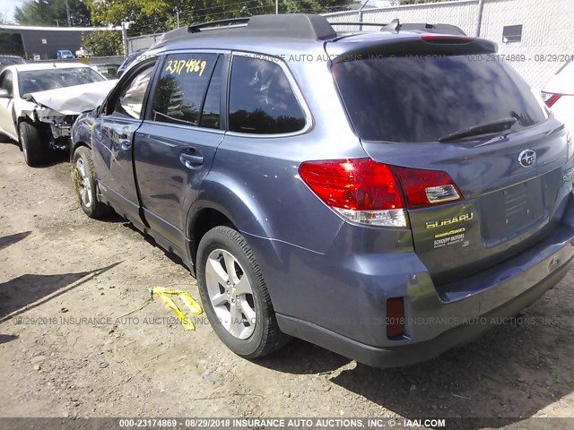 4S4BRBKC0E3255055 - 2014 SUBARU OUTBACK 2.5I LIMITED BLUE photo 3