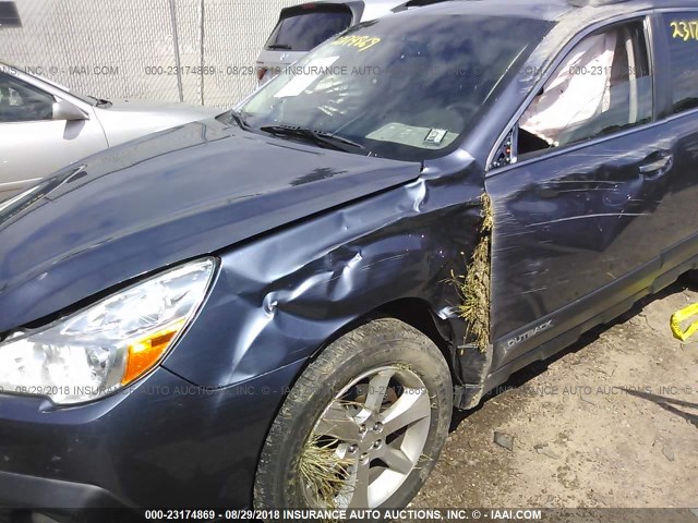 4S4BRBKC0E3255055 - 2014 SUBARU OUTBACK 2.5I LIMITED BLUE photo 6