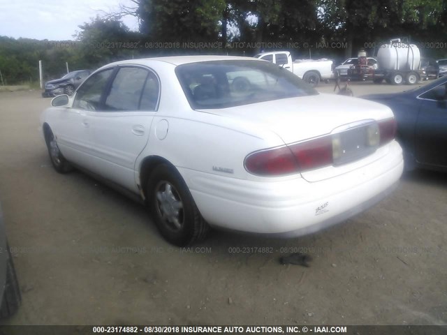 1G4HR54K21U230081 - 2001 BUICK LESABRE LIMITED WHITE photo 3