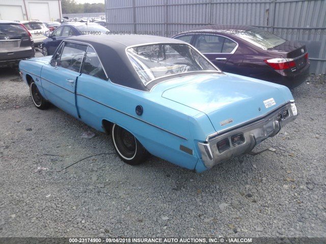 LH23C2B136637 - 1972 DODGE DART SWINGER  BLUE photo 3