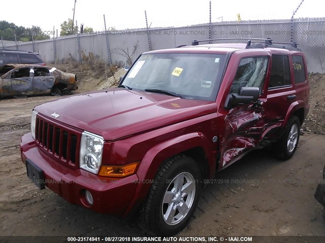 1J8HG48N96C231419 - 2006 JEEP COMMANDER Tünd qırmızı foto 2