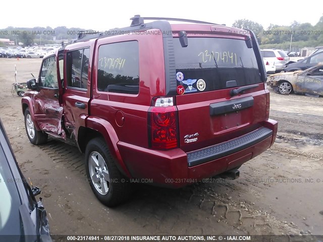 1J8HG48N96C231419 - 2006 JEEP COMMANDER Tünd qırmızı foto 3