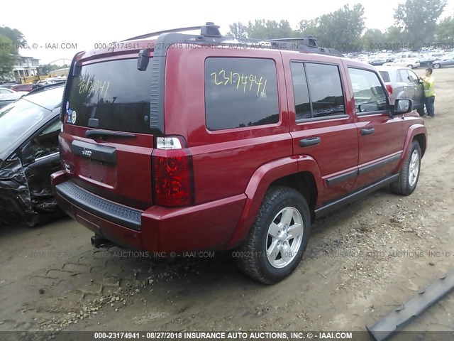 1J8HG48N96C231419 - 2006 JEEP COMMANDER Tünd qırmızı foto 4