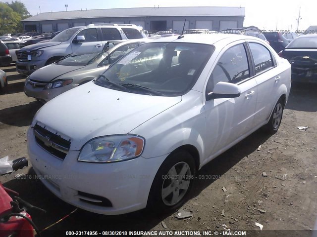 KL1TD5DE9AB090363 - 2010 CHEVROLET AVEO LS/LT WHITE photo 2