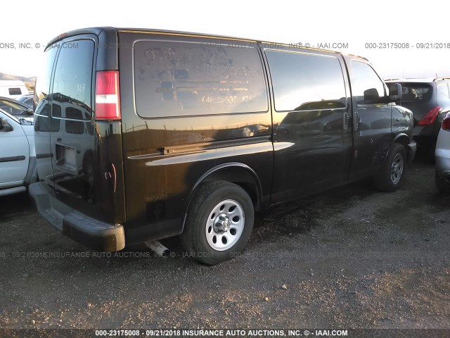 1GCSGAFX3D1151655 - 2013 CHEVROLET EXPRESS G1500  BLACK photo 4