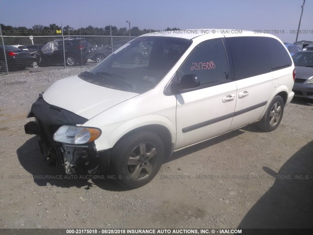 1D4GP45R05B115074 - 2005 DODGE CARAVAN SXT თეთრი ფოტო 2