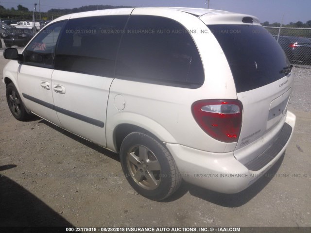 1D4GP45R05B115074 - 2005 DODGE CARAVAN SXT თეთრი ფოტო 3