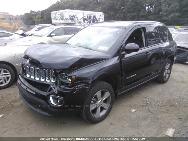 1C4NJDEB8HD112697 - 2017 JEEP COMPASS LATITUDE BLACK photo 2
