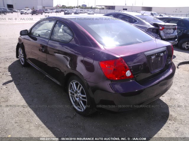 JTKDE177650057556 - 2005 TOYOTA SCION TC 栗色 照片 3