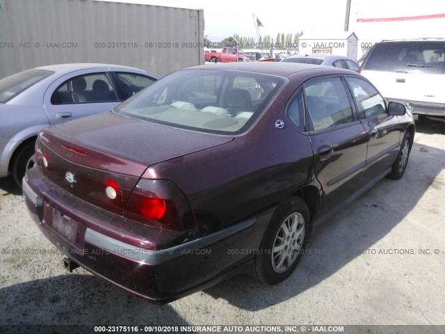 2G1WF52E1Y9164141 - 2000 CHEVROLET IMPALA BURGUNDY photo 4