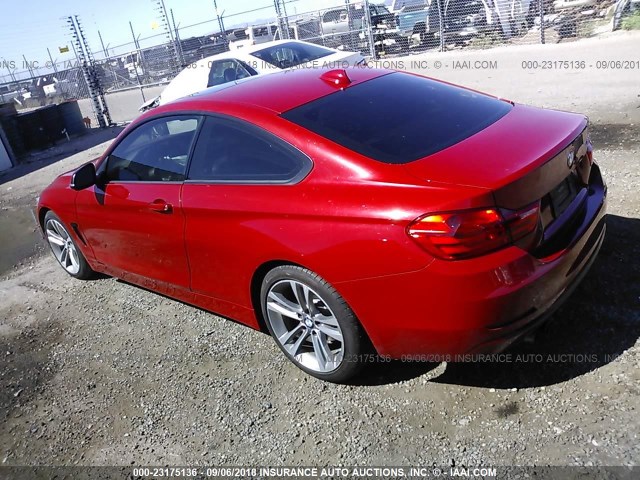 WBA3N3C51EF712476 - 2014 BMW 428 I RED photo 3