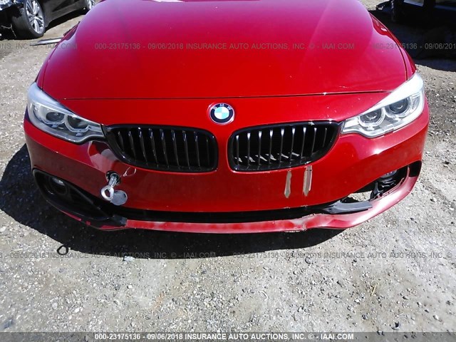 WBA3N3C51EF712476 - 2014 BMW 428 I RED photo 6