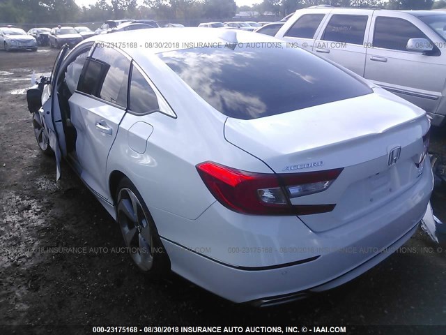 1HGCV2F99JA015710 - 2018 HONDA ACCORD TOURING WHITE photo 3