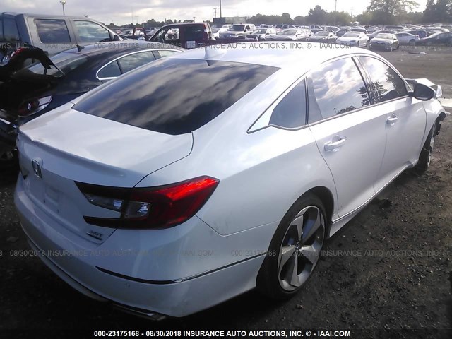 1HGCV2F99JA015710 - 2018 HONDA ACCORD TOURING WHITE photo 4