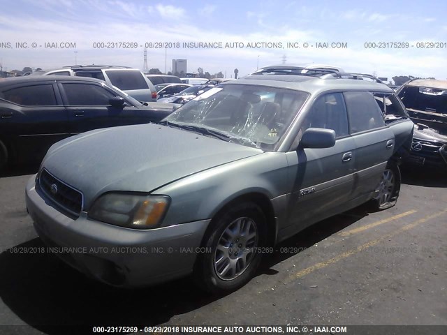 4S3BH686746645955 - 2004 SUBARU LEGACY OUTBACK LIMITED GREEN photo 2