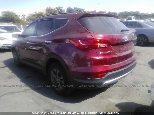 5XYZU3LB0DG057079 - 2013 HYUNDAI SANTA FE SPORT  RED photo 3