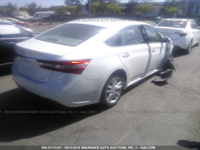 4T1BK1EB7EU115452 - 2014 TOYOTA AVALON PREMIUM/TOURING/LIMITED WHITE photo 4