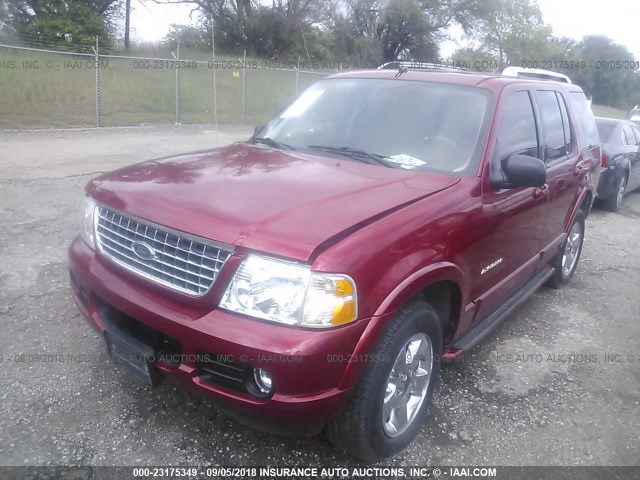 1FMZU75W94UA85867 - 2004 FORD EXPLORER LIMITED RED photo 2