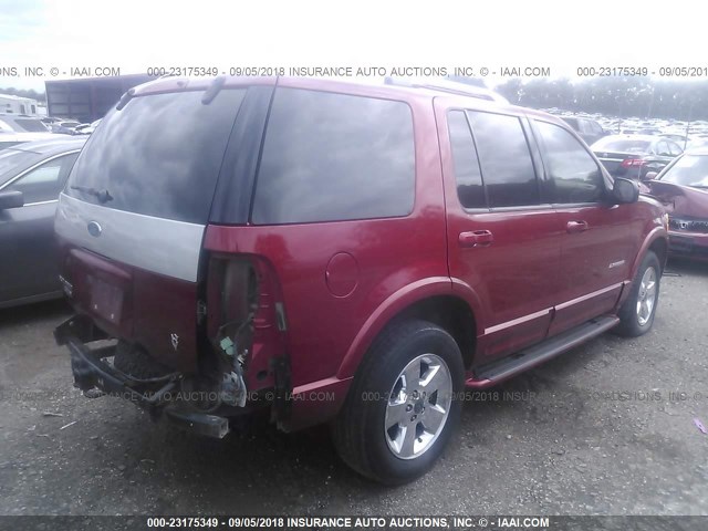 1FMZU75W94UA85867 - 2004 FORD EXPLORER LIMITED RED photo 4