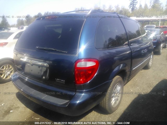 2C8GT64L81R165653 - 2001 CHRYSLER TOWN & COUNTRY LIMITED BLUE photo 4