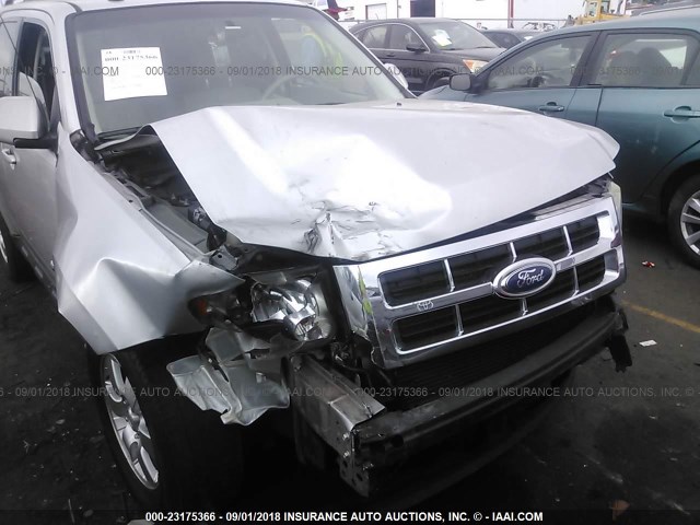 1FMCU49329KA02321 - 2009 FORD ESCAPE HYBRID SILVER photo 6