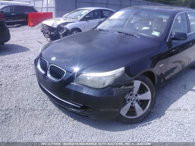 WBANV13568BZ48954 - 2008 BMW 528 XI BLACK photo 6