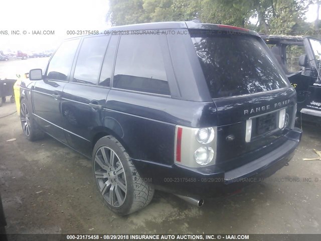 SALMF13467A251963 - 2007 LAND ROVER RANGE ROVER SUPERCHARGED BLUE photo 3