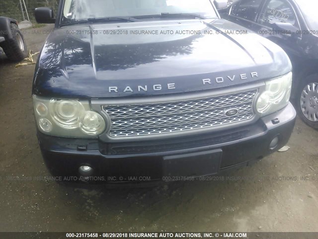 SALMF13467A251963 - 2007 LAND ROVER RANGE ROVER SUPERCHARGED BLUE photo 6