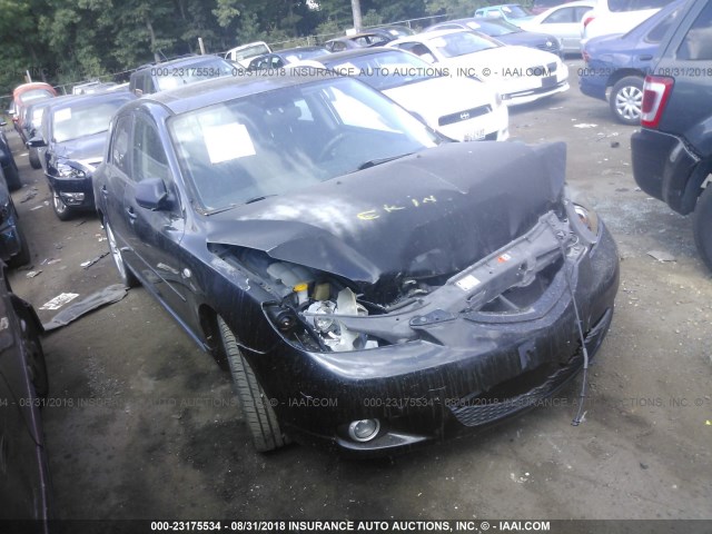 JM1BK143741151642 - 2004 MAZDA 3 HATCHBACK BLACK photo 1