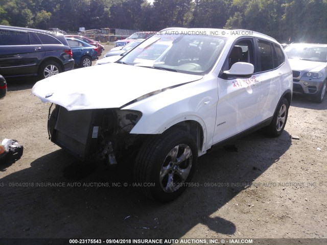 5UXWX5C5XBLW13575 - 2011 BMW X3 XDRIVE28I WHITE photo 2