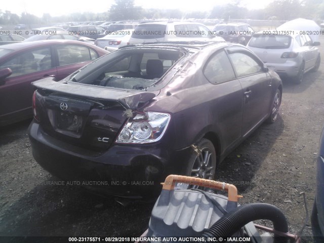 JTKDE177670169373 - 2007 TOYOTA SCION TC 勃艮第红 照片 4