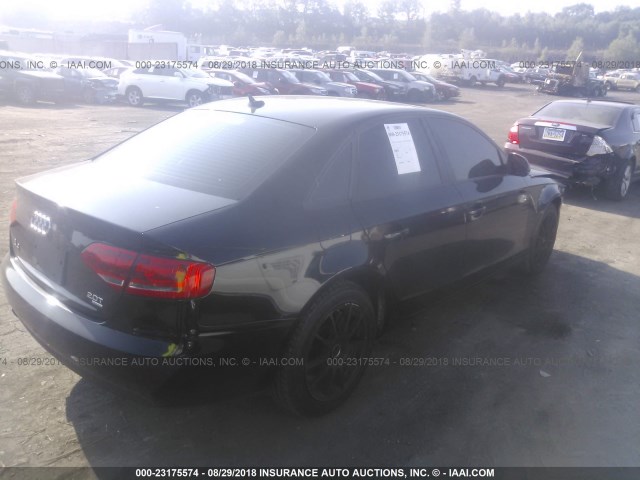 WAULF78K49A127770 - 2009 AUDI A4 2.0T QUATTRO BLACK photo 4