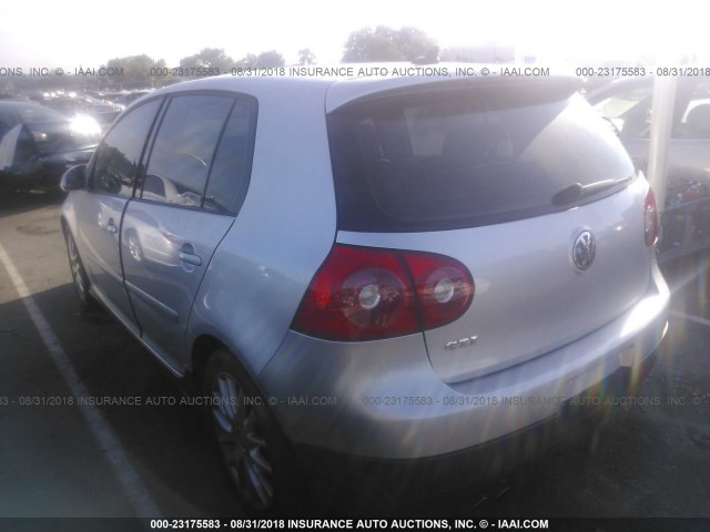 WVWHV71K27W085461 - 2007 VOLKSWAGEN NEW GTI SILVER photo 3