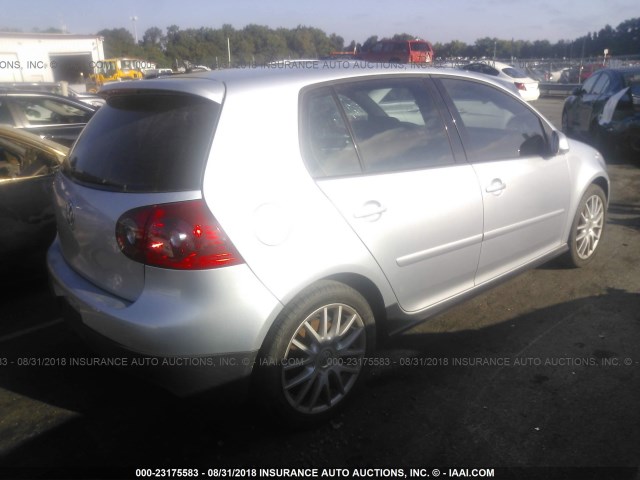 WVWHV71K27W085461 - 2007 VOLKSWAGEN NEW GTI SILVER photo 4