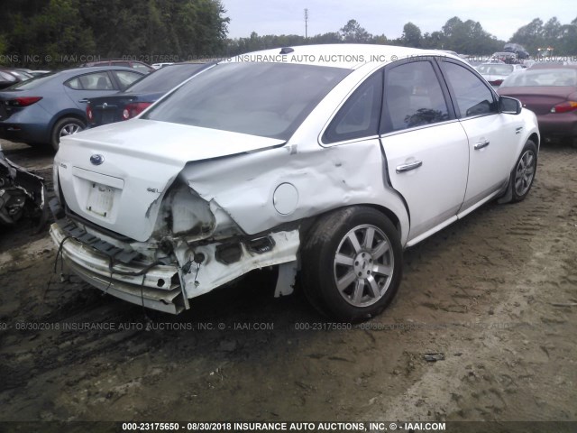 1FAHP24W38G102166 - 2008 FORD TAURUS SEL WHITE photo 4