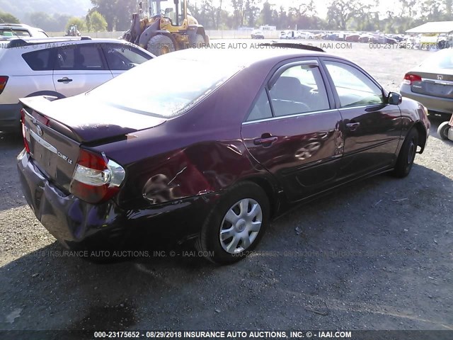 4T1BE32K34U311653 - 2004 TOYOTA CAMRY LE/XLE/SE Tünd qırmızı foto 4