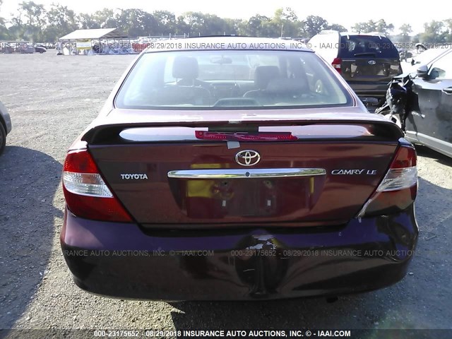 4T1BE32K34U311653 - 2004 TOYOTA CAMRY LE/XLE/SE Tünd qırmızı foto 6