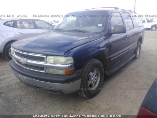 3GNEC16Z32G136508 - 2002 CHEVROLET SUBURBAN C1500 Navy photo 2